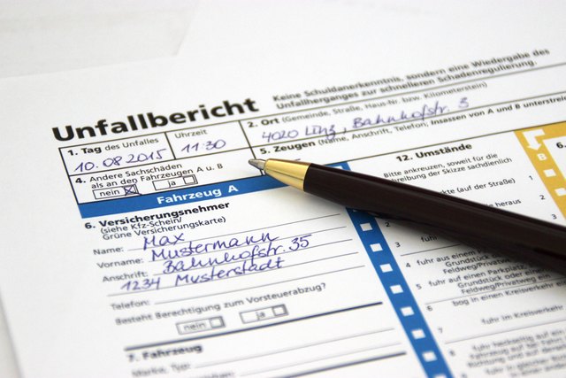 Unfallbericht Dokumente